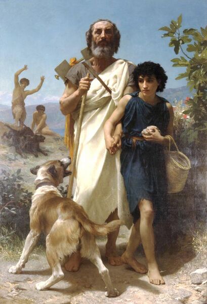 File:William-Adolphe Bouguereau (1825-1905) - Homer and his Guide (1874).jpg