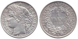 1 franc 1888, France, Third Republic L-R.jpg