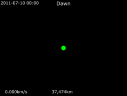 Animation of Dawn trajectory around 4 Vesta.gif