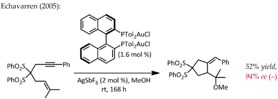 Echavarren gold phosphine enantioselective.png