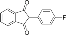 Structural formula of fluindione