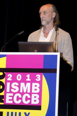 Alfonso Valencia speaking at ISMB/ECCB 2013