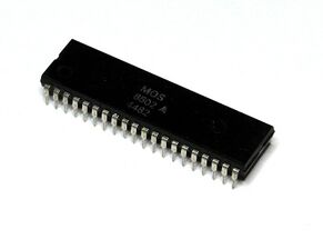 MOS 6502 computer chip in 'DIP' package
