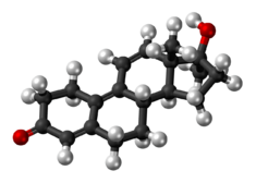 Metribolone molecule ball.png