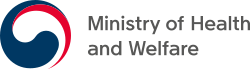 Ministry of Health and Welfare of the Republic of Korea Logo (English) (horizontal).svg