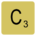Scrabble tile for "C"