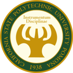 University Seal of Cal Poly in Pomona, CA (mid-1980s-2017).svg