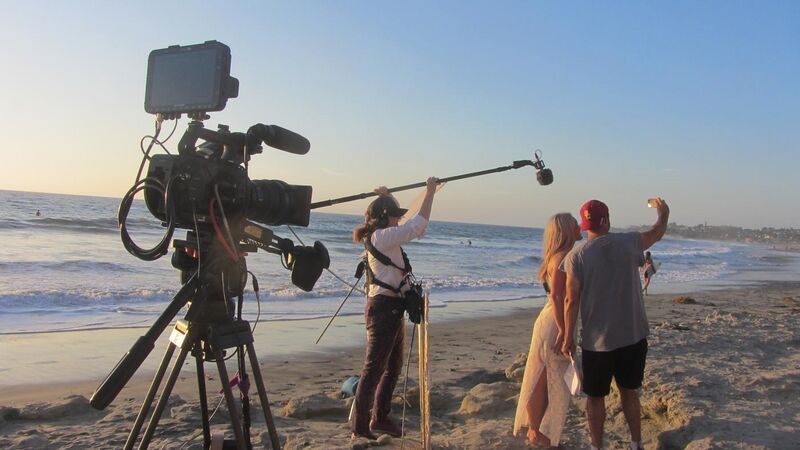 File:Video production on Carlsbad beach.jpg