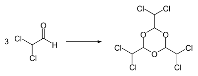 Formation of hexachloroparaldehyde