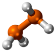 Ball-and-stick model of diphosphane