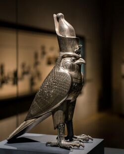Horus as falcon god with Egyptian crown from the 27th dynasty (05).jpg