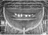 The hull of SS Roosevelt under construction