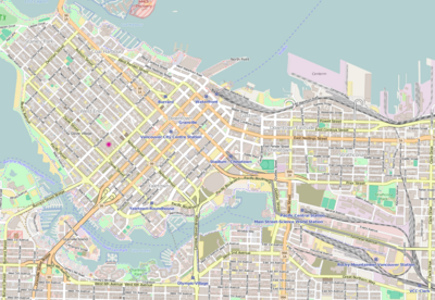 Vancouver (British Columbia) Downtown - OpenStreetMap.png