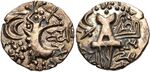 Coin of Durlabhavardhana, founder of the dynasty. Obverse legend: Śri Durlabha. Reverse legend: Jayati Kidāra.[18]