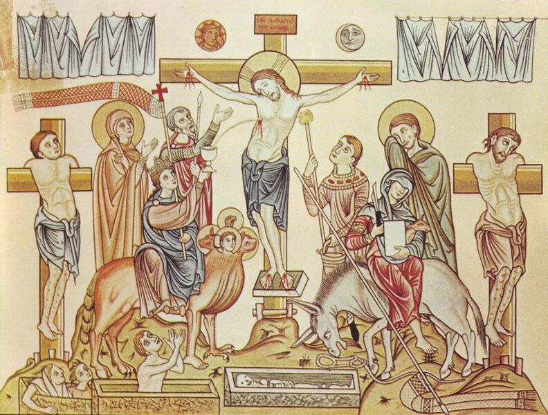 File:Hortus Deliciarum, Die Kreuzigung Jesu Christi.JPG