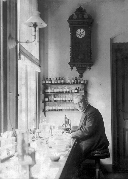 File:Martinus Willem Beijerinck in his laboratory.jpg