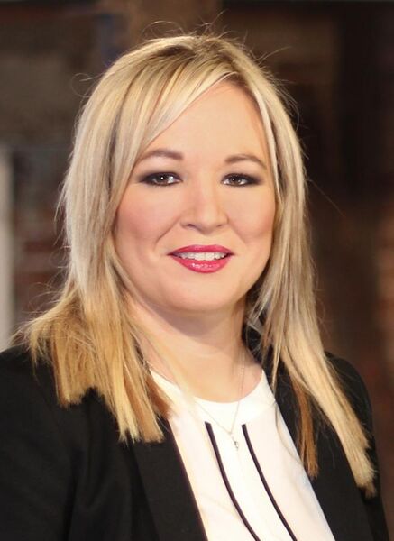File:Michelle O'Neill (cropped from Martin McGuinness, Michelle O'Neill, Mary Lou McDonald and Gerry Adams).jpg