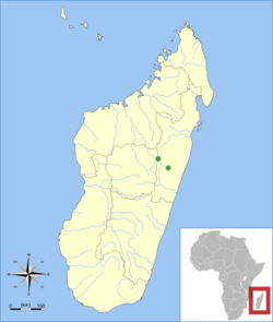 Neoromicia melckorum range Madagascar.svg