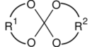 Structural formula of an spiro orthocarbonate. This kind of monomer is used as expanding monomer.