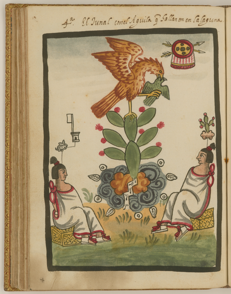 File:The Eagle, the Snake, and the Cactus in the Founding of Tenochtitlan WDL6749.png