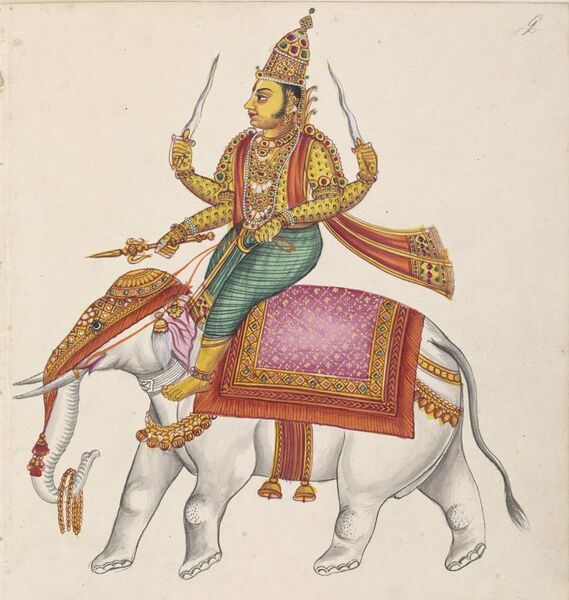 File:Tiruchchirappalli painting Indra (cropped).jpg