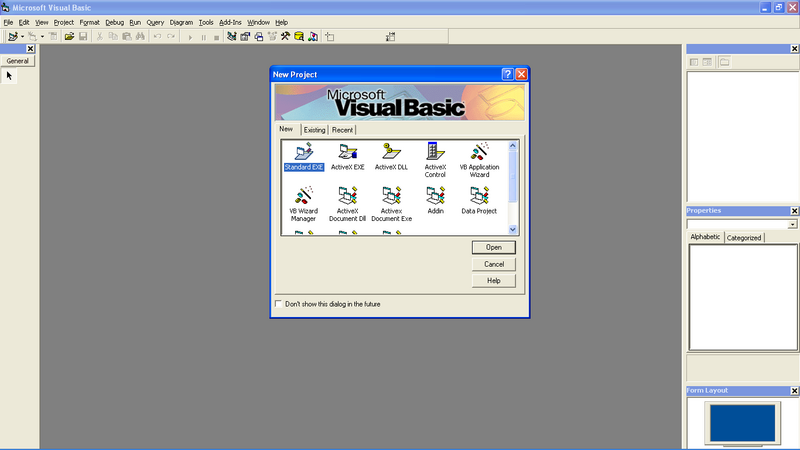 File:Visual Basic 6.0 on Windows XP.png