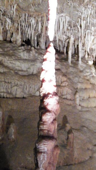 File:A Stalagmite and Stalactite touch.JPG