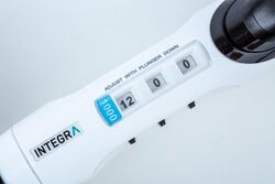 Volume dials on EVOLVE manual pipette from INTEGRA Biosciences