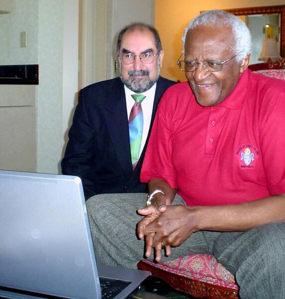 File:Firdaus Kharas and Desmond Tutu watching The Three Amigos.jpg