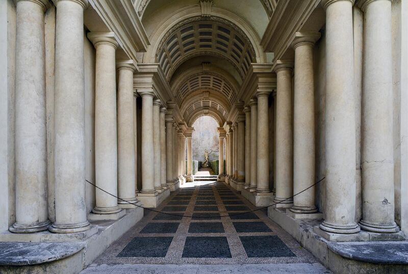 File:Forced perspective gallery by Francesco Borromini.jpg