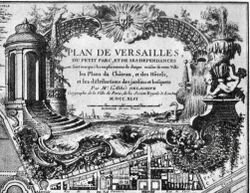 Plan de Versailles - Gesamtplan von Delagrife 1746 (cropped cartouche).jpg
