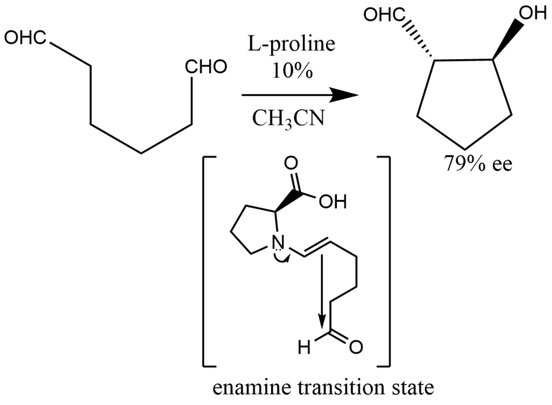 File:Proline-catalyzed Asymmetric Intramolecular Aldolization.png