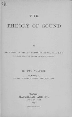 Rayleigh, John William Strutt – Theory of sound, 1894 – BEIC 6738003.jpg