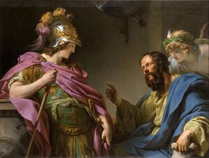 Alcibades being taught by Socrates, François-André Vincent.jpg