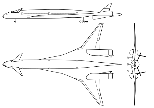File:Boeing Sonic Cruiser 3-view.svg