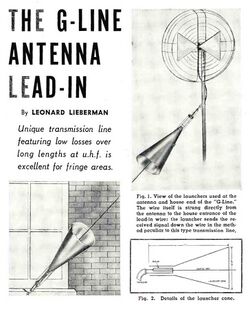Goubau line antenna lead-in Radio & Television News April 1955.jpg