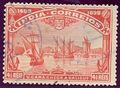 Portuguese India 1898 Mi 169 stamp (Arrival at Calicut, India).jpg