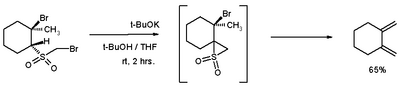 Scheme 5. Ramberg–Bäcklund synthesis of dimethylene-cyclohexane