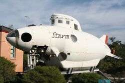 Submersible named Star III in front of Scripps Institution of Oceanography.JPG
