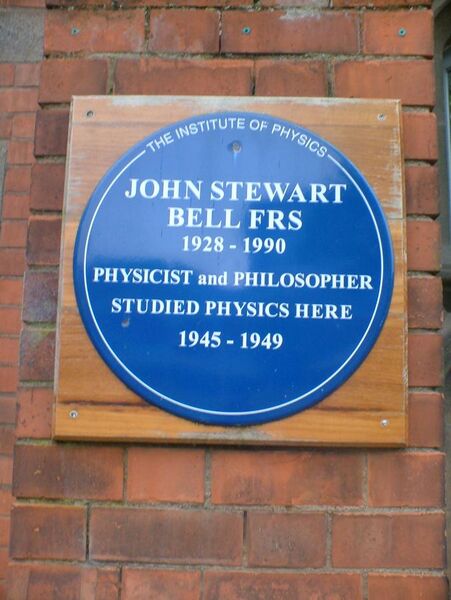 File:John Stewart Bell's Blue plaque.JPG