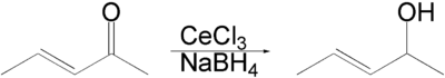 Luche reduction of an enone