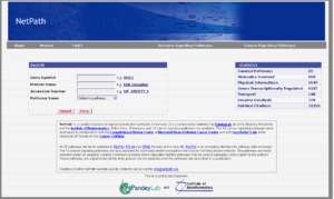 A screenshot of the homepage of NetPath.