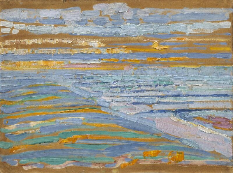 File:Piet Mondrian, 1909, View from the Dunes with Beach and Piers, Domburg, MoMA.jpg