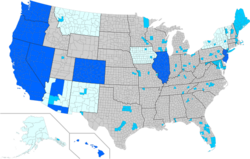 Same-sex unions by US counties and cities.svg