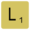 Scrabble tile for "L"