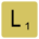 Scrabble tile for "L"