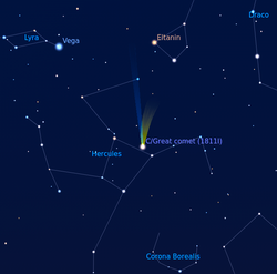 Great Comet of 1811, Stellarium.png