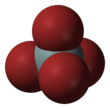 Space fill model of silicon tetrabromide
