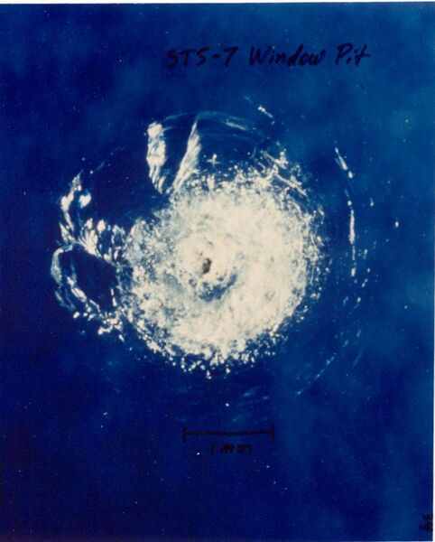 File:Space debris impact on Space Shuttle window.jpg