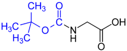 Tert-Butoxycarbonyl protected Glycine Structural Formulae V.1.png